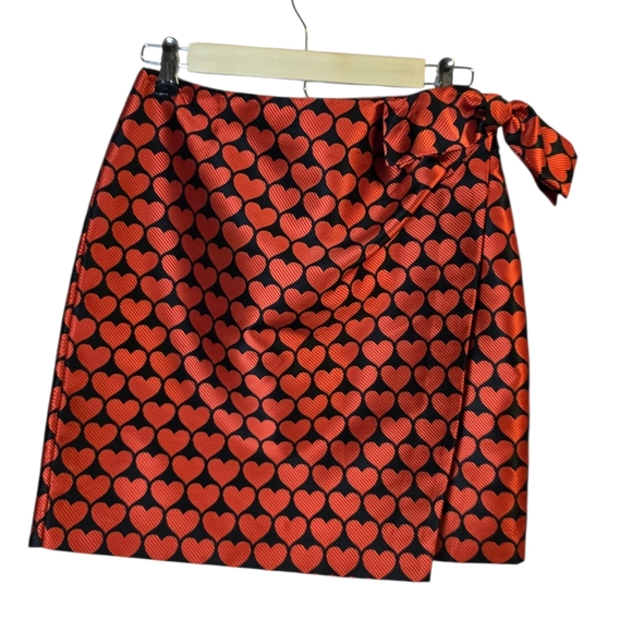 J. Crew Heart Patterned Skirt Size 4 - Picture 2 of 5